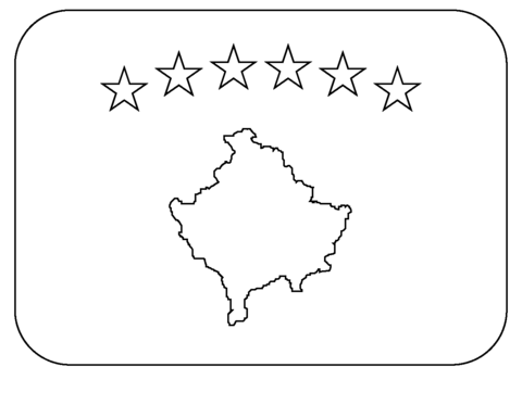 Flag of kosovo emoji coloring page free printable coloring pages