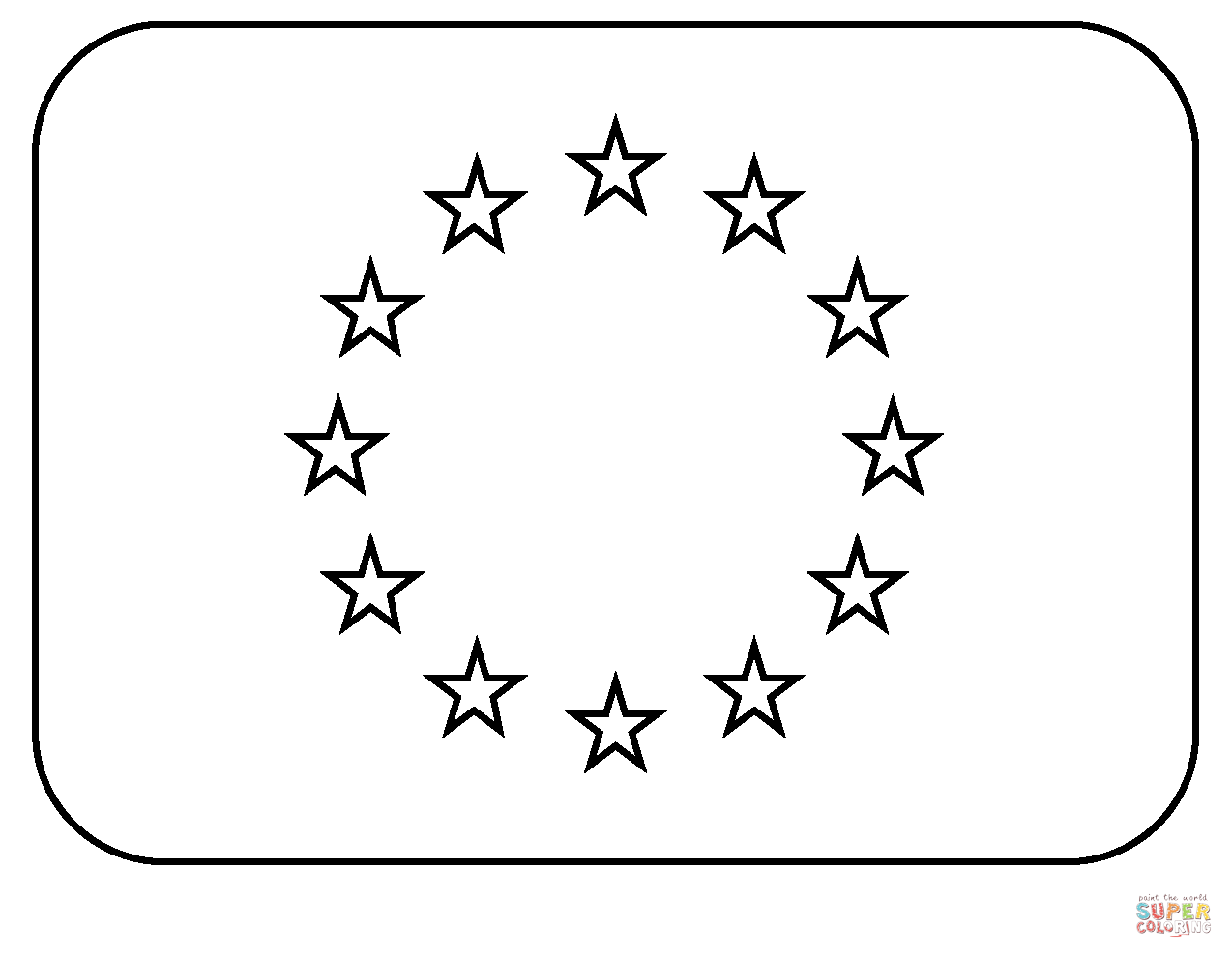 Flag of european union emoji coloring page free printable coloring pages