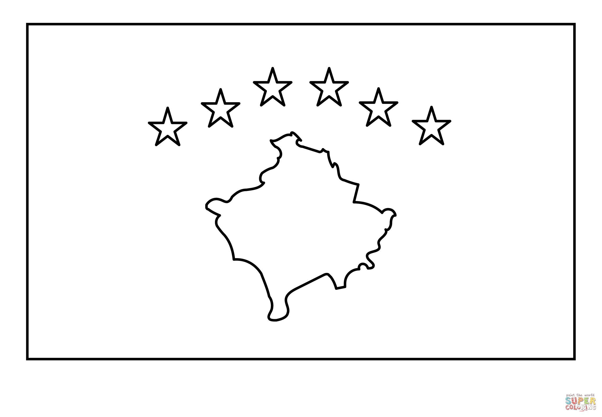 Flag of kosovo emoji coloring page free printable coloring pages