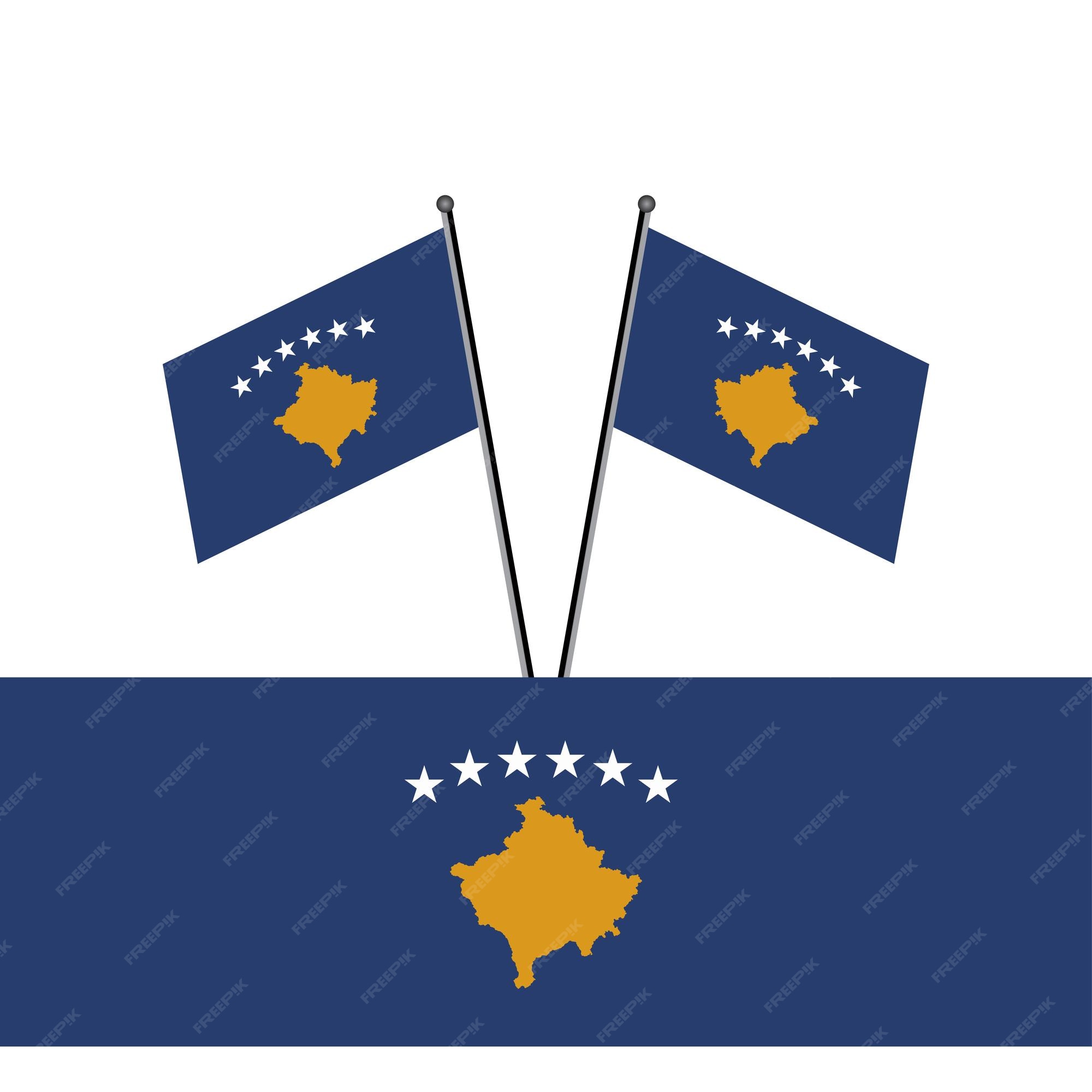 Premium vector illustration of kosovo flag template