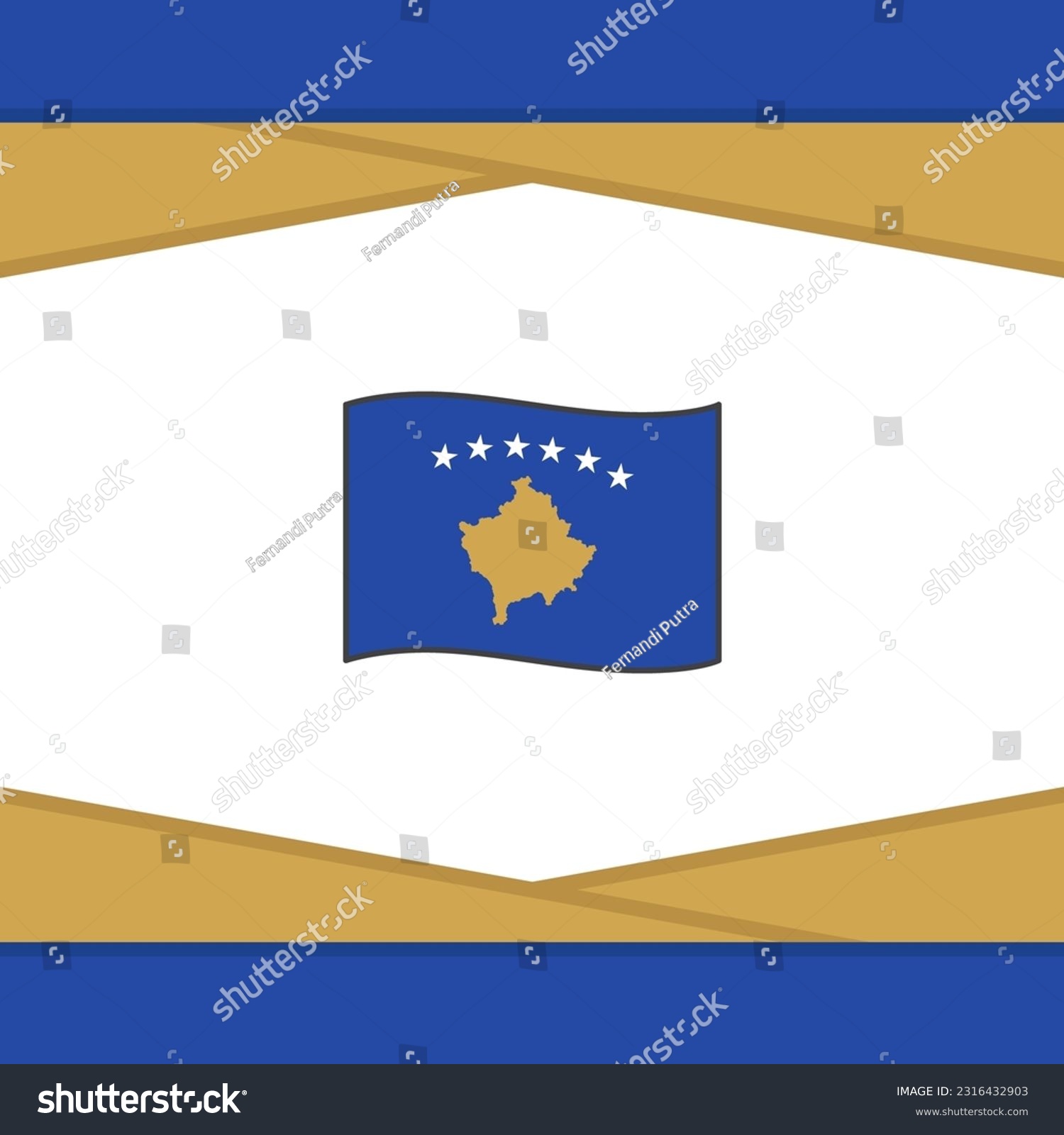 Kosovo flag abstract background design template stock vector royalty free