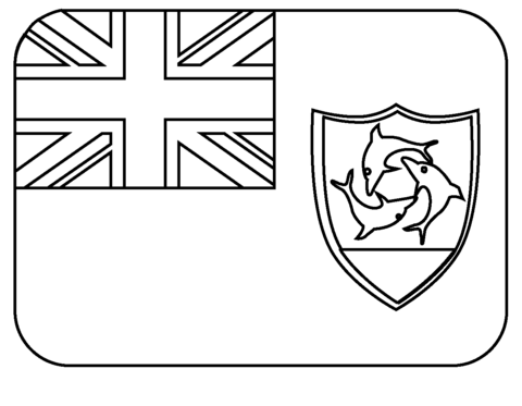 Flag of anguilla emoji coloring page free printable coloring pages