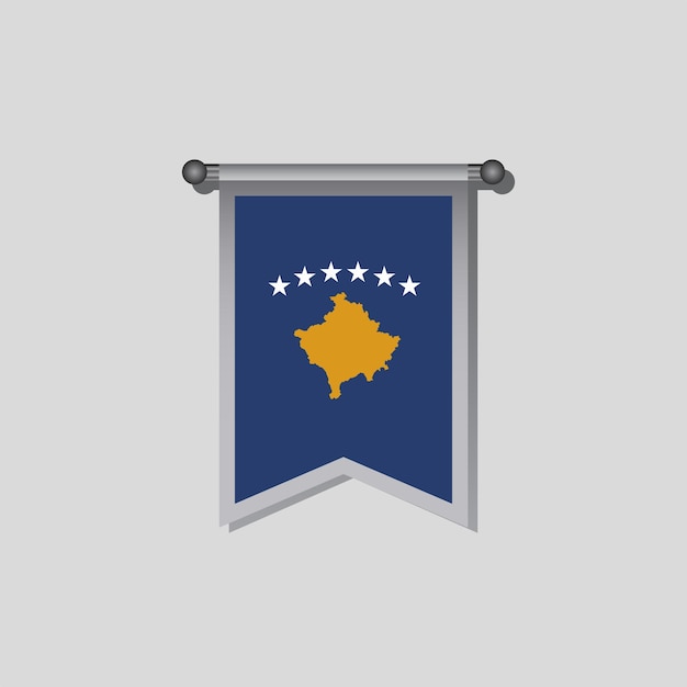 Premium vector illustration of kosovo flag template