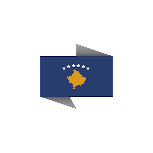 Premium vector illustration of kosovo flag template