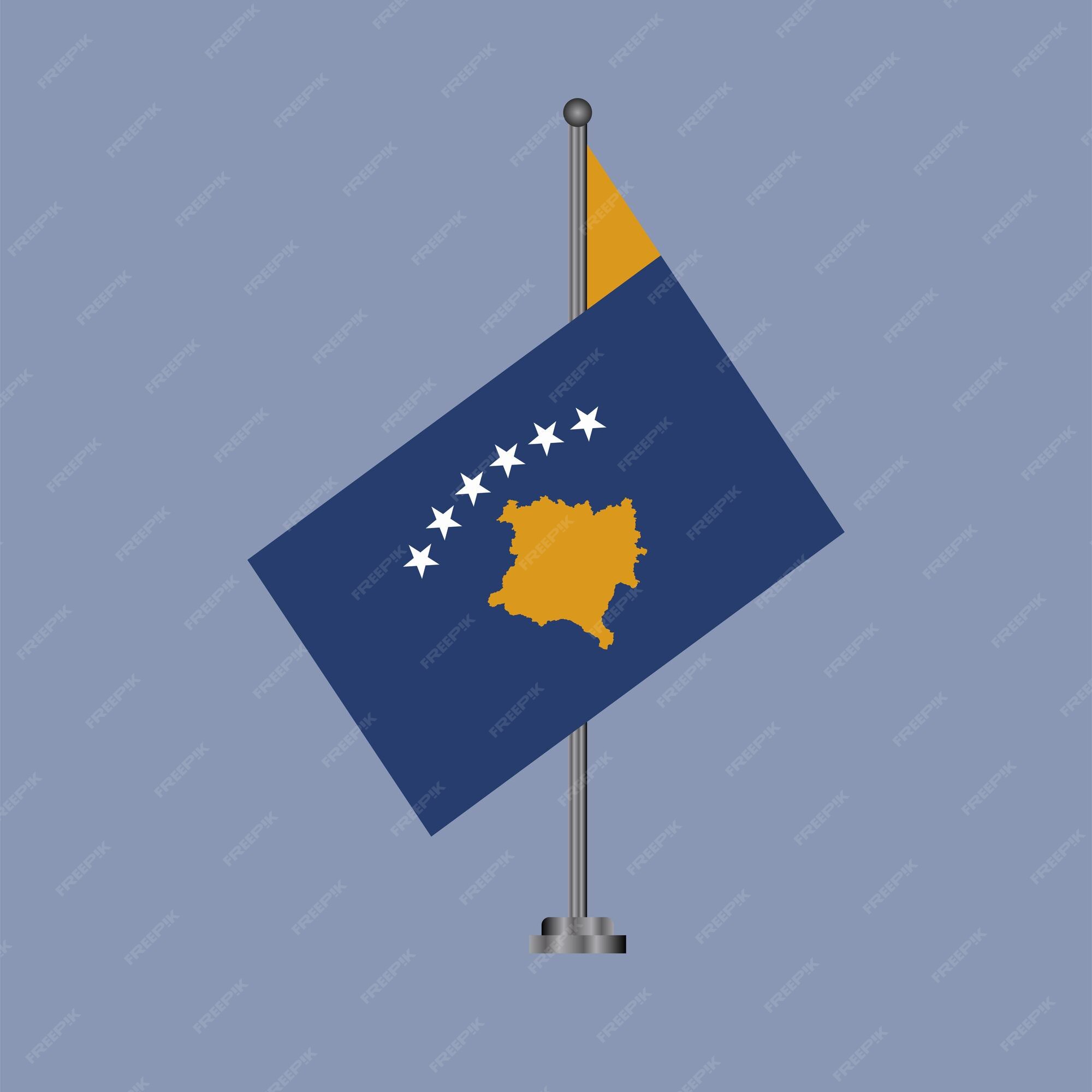 Premium vector illustration of kosovo flag template