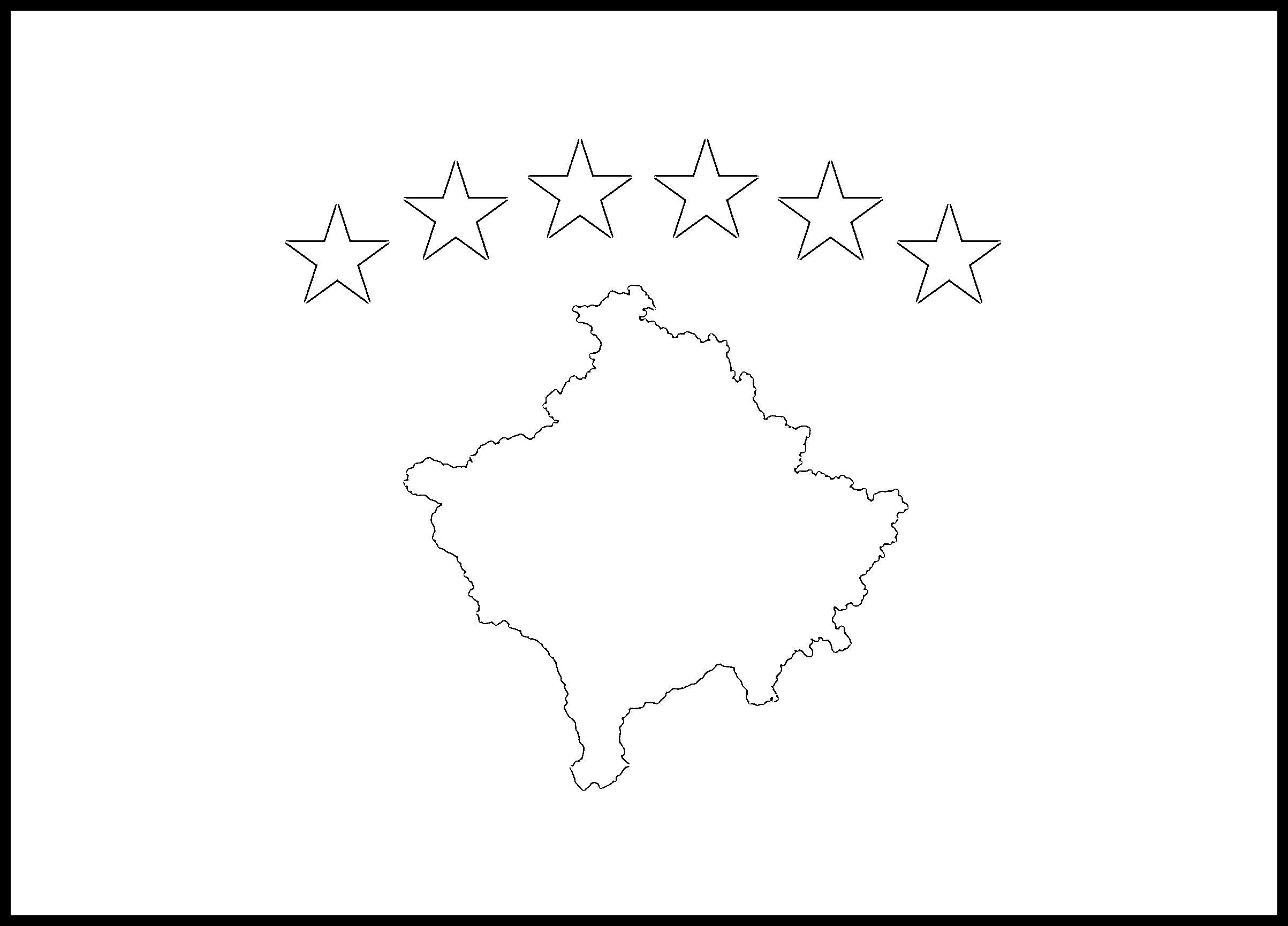 Kosovo flag colouring page â flags web