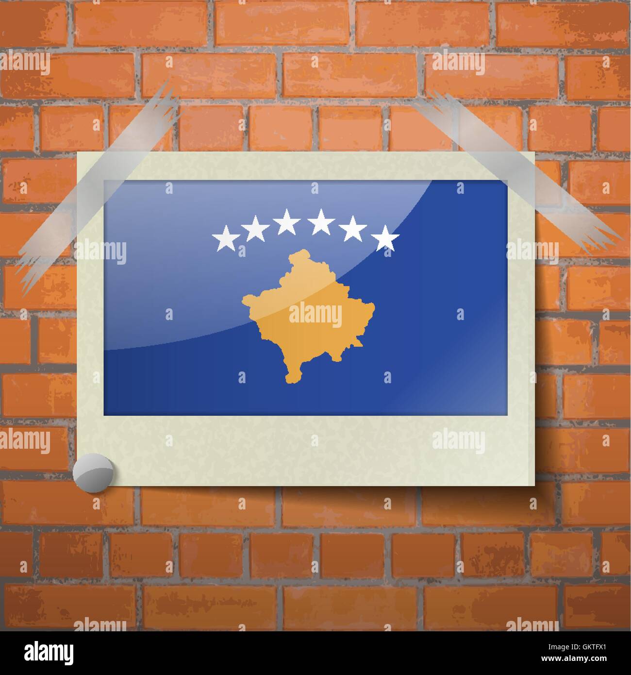 National flag kosovo stock vector images