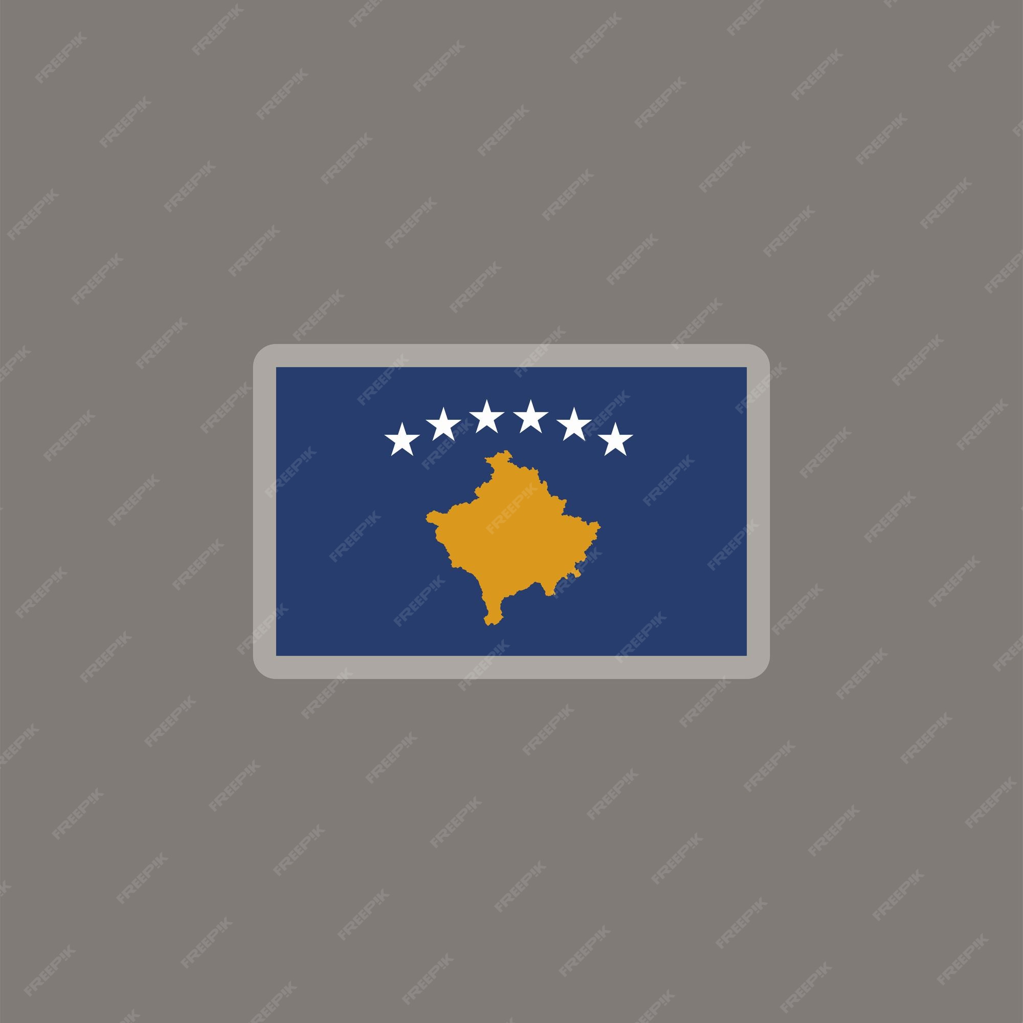 Premium vector illustration of kosovo flag template