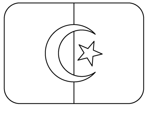 Flag of algeria emoji coloring page free printable coloring pages