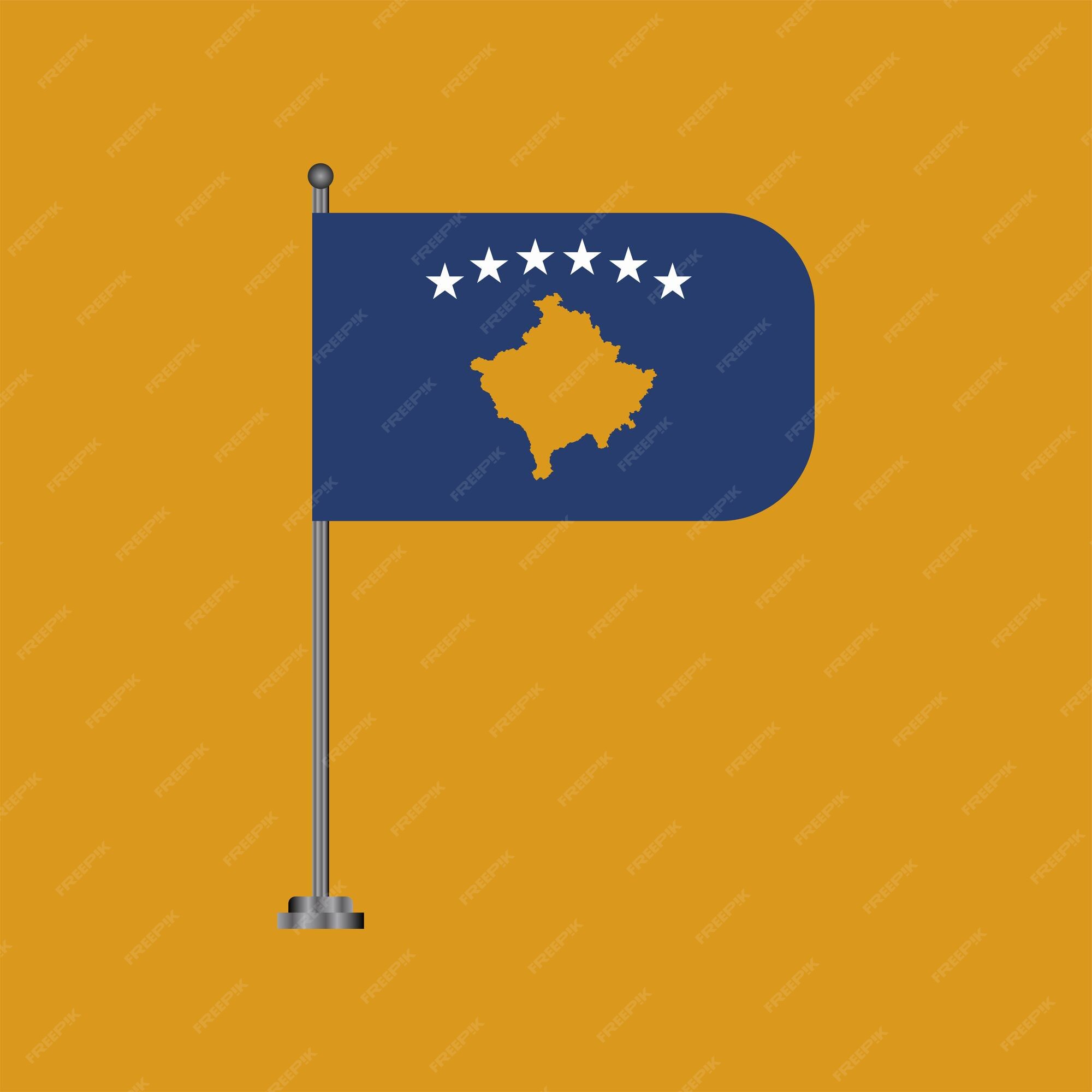 Premium vector illustration of kosovo flag template