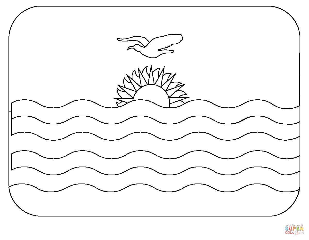 Flag of kiribati emoji coloring page free printable coloring pages