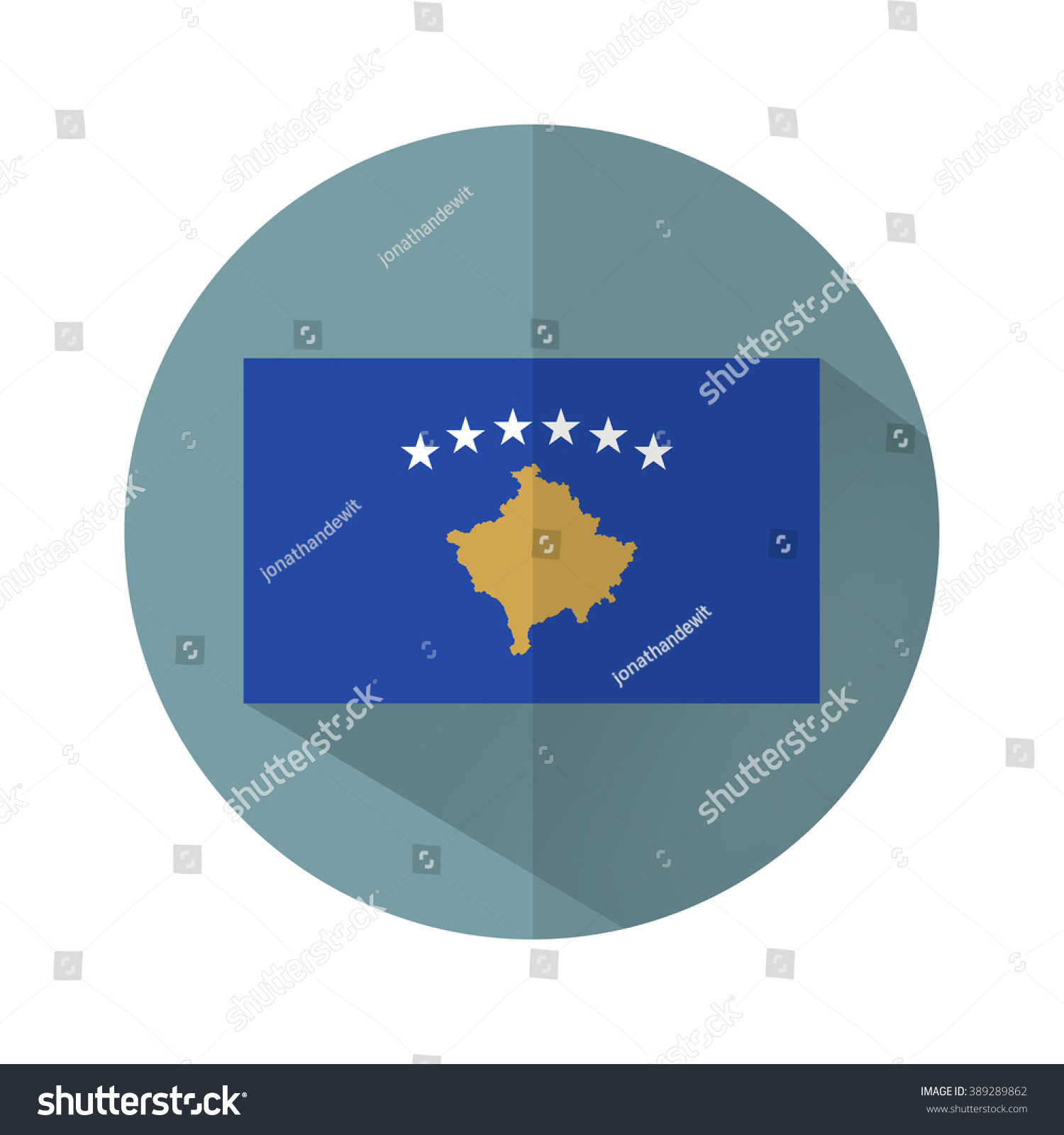 Flag kosovo stock illustration