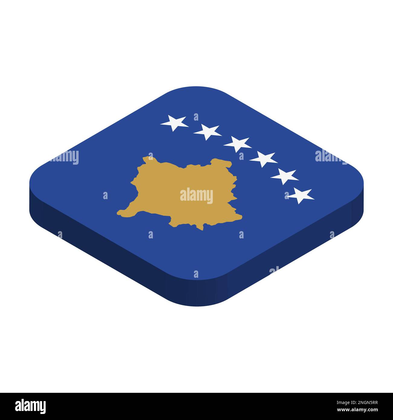 Kosovo flag cut out stock images pictures