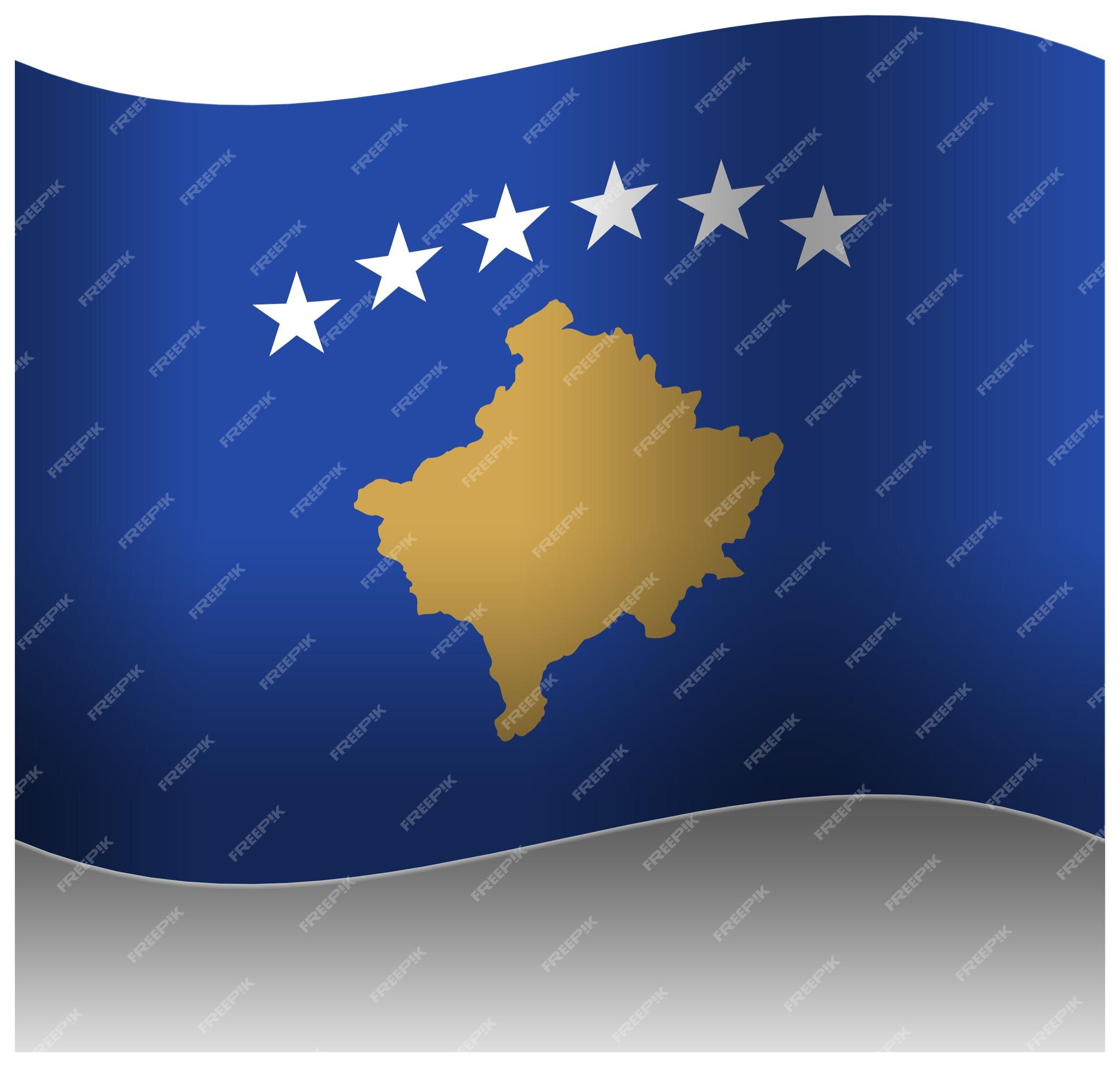 Premium psd kosovo wave flag d