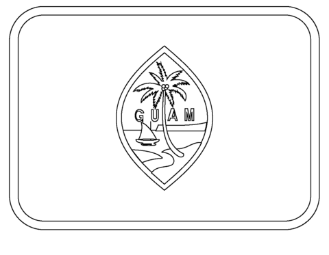 Flag of guam emoji coloring page free printable coloring pages