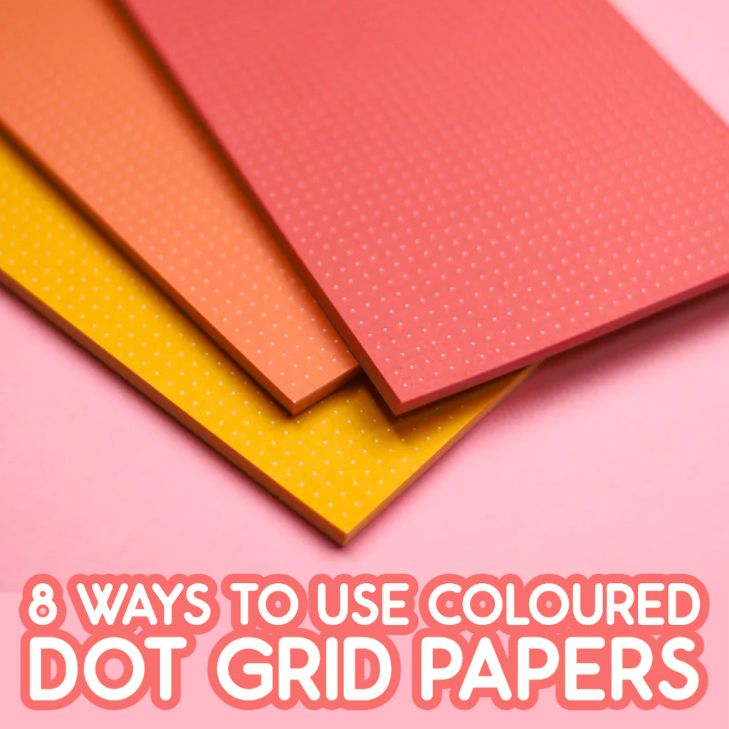 Ways to use coloured dot grid papers in your bullet journal and beyo nikkis supply store