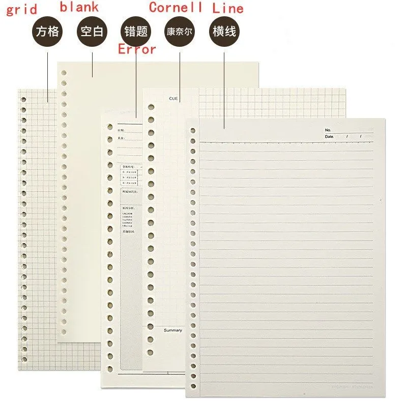 Notebook a a grid dot blank daily planer kraft school supplies stationery gift