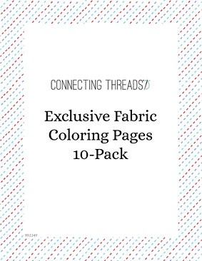 Fabric design coloring page pack