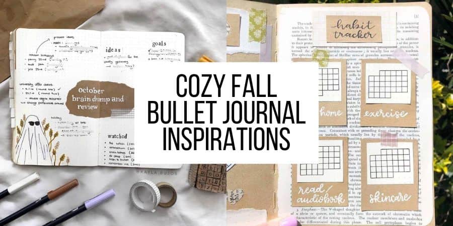 Cozy fall bullet journal inspirations with kraft paper masha plans