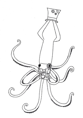 Air kraken colouring page