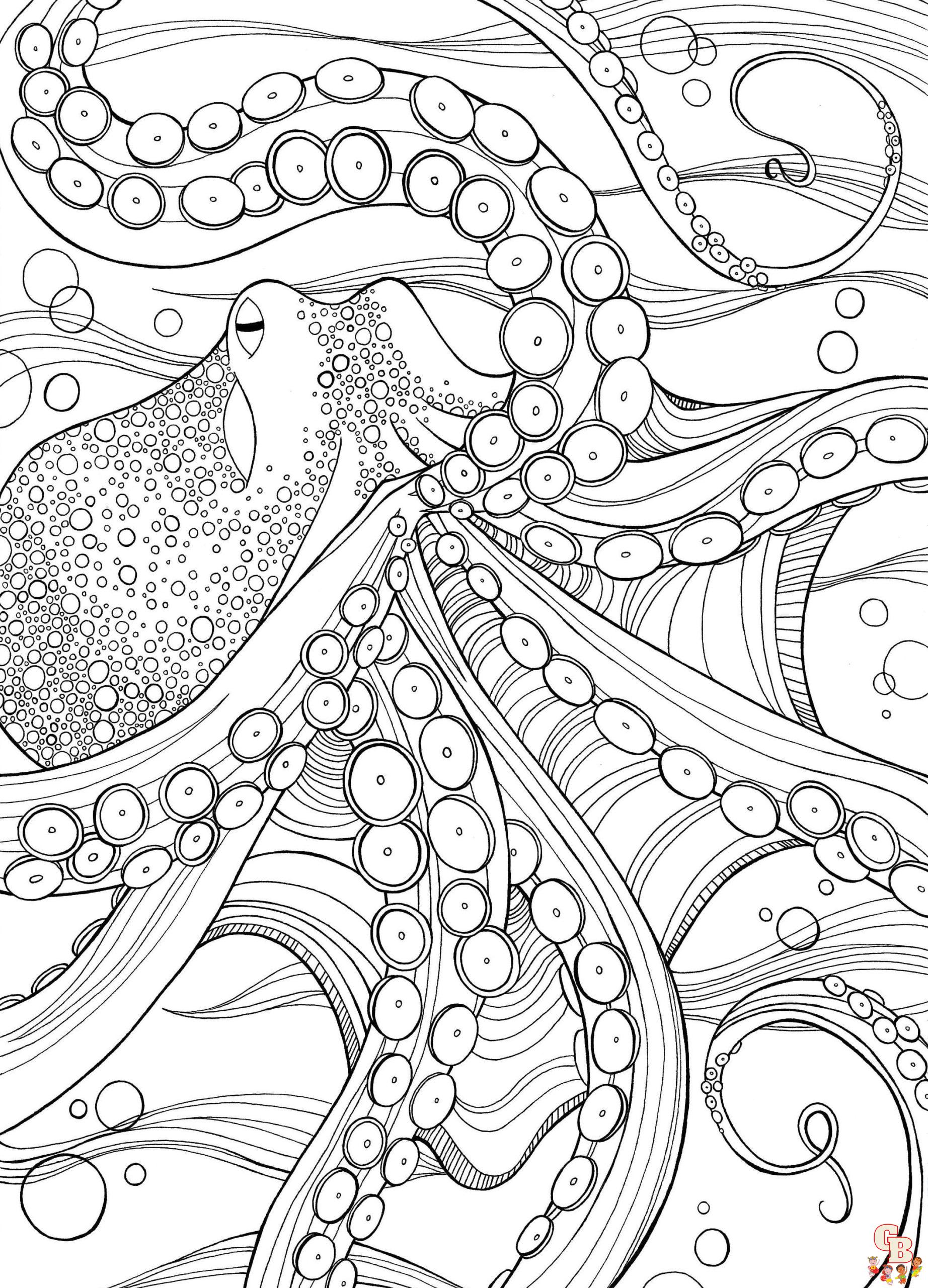 Printable kraken coloring pages free for kids and adults