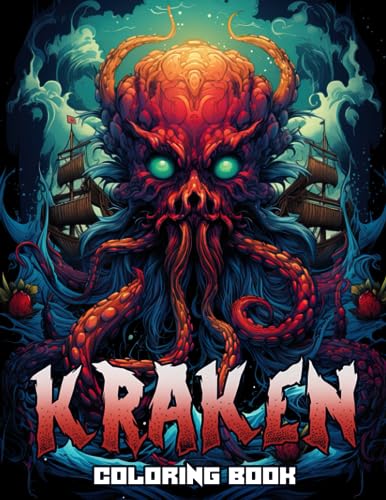 Kraken coloring book legendary sea creatures coloring pages with impressive illustrations anti stress for boys girls by kian booth