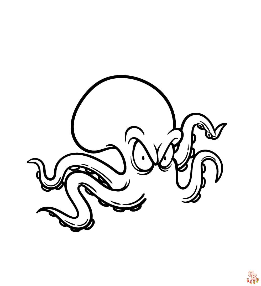 Printable kraken coloring pages free for kids and adults