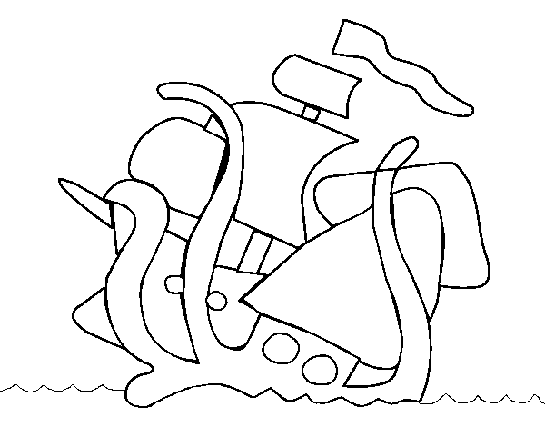 Kraken coloring page