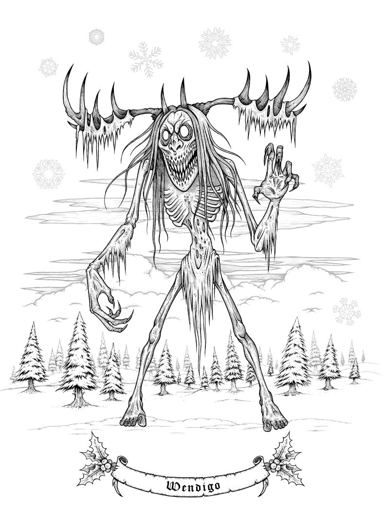 Krampus coloring pages ideas krampus coloring pages creepy christmas