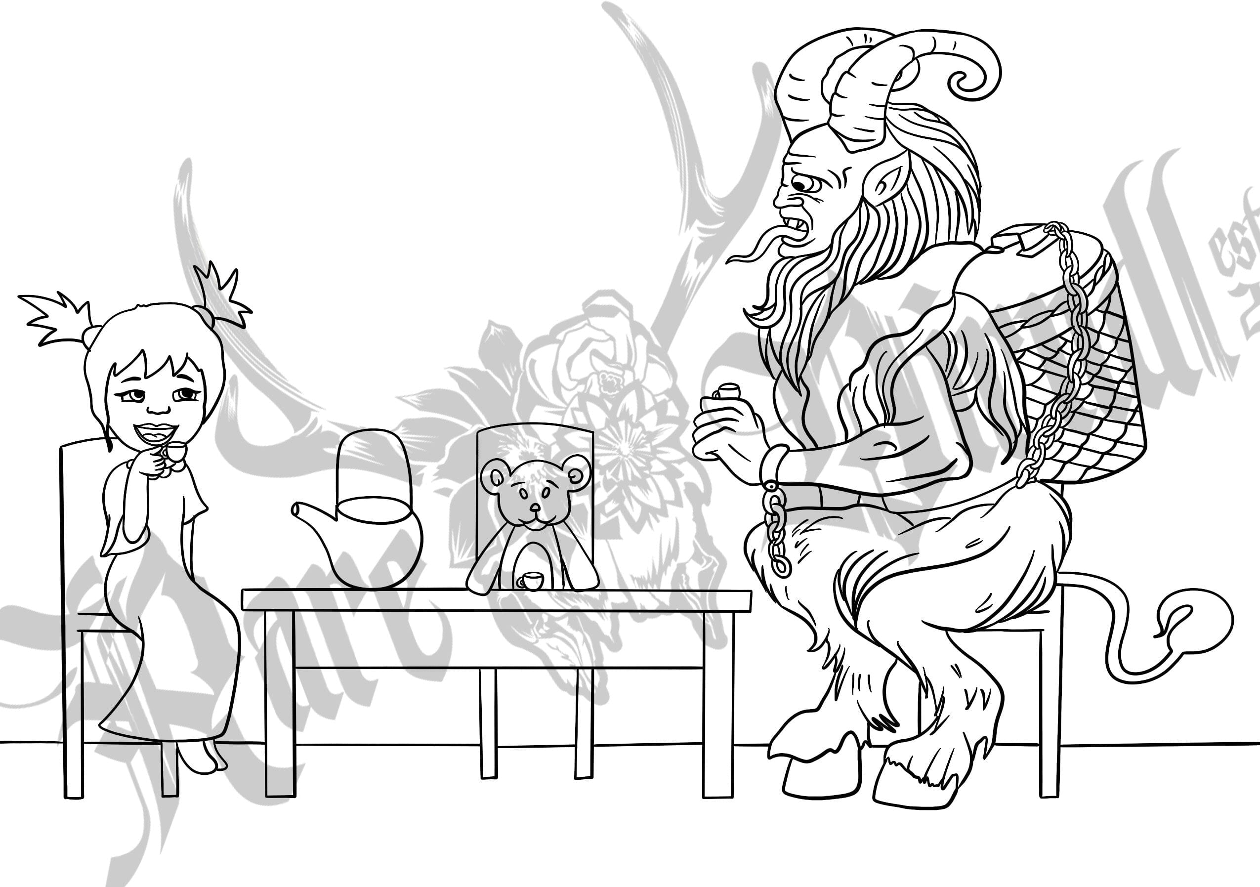 Krampus coloring book