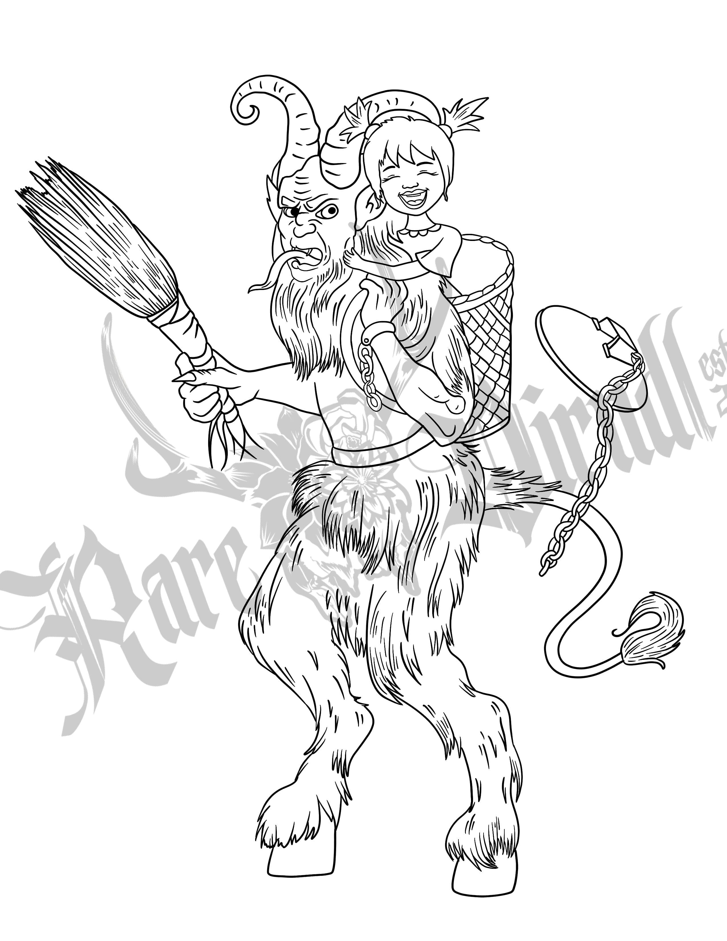 Krampus coloring book