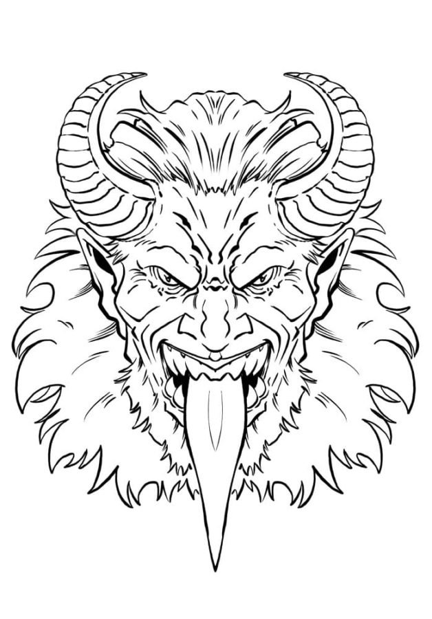 Christmas krampus coloring pages printable for free download