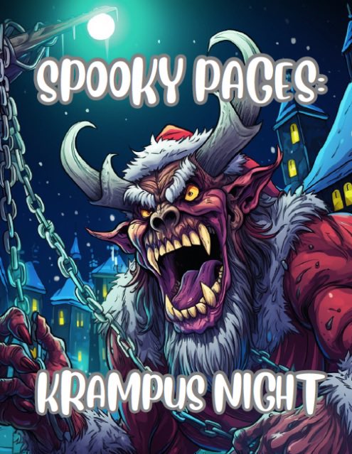 Dustin pari on x krampus is ing hes almost here best to pick up this coloring book of mine and shade away the fear spooky pages