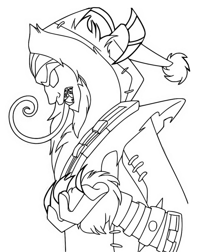 Coloring page fortnite christmas krampus