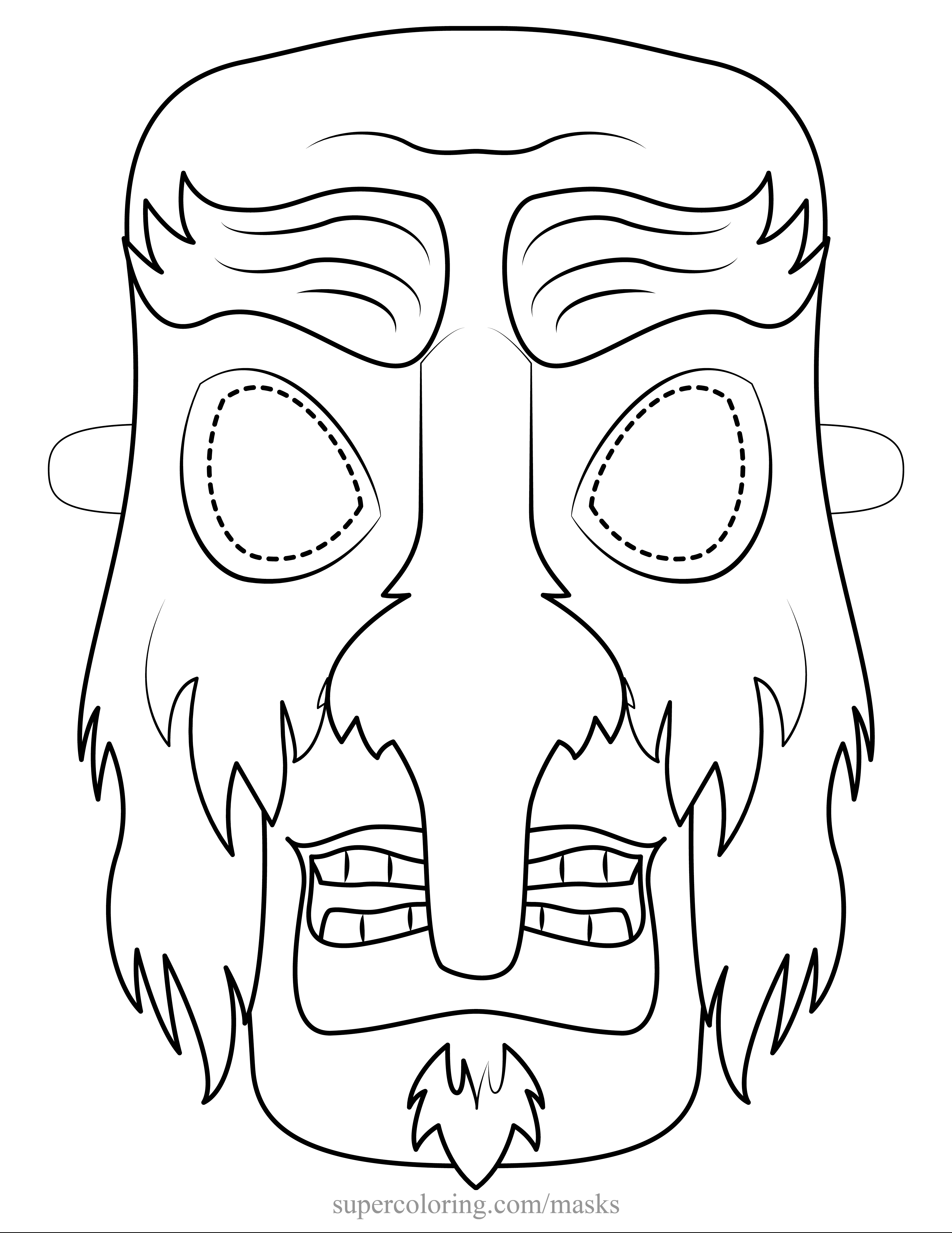 Krampus face bunny coloring pages halloween coloring pages halloween coloring