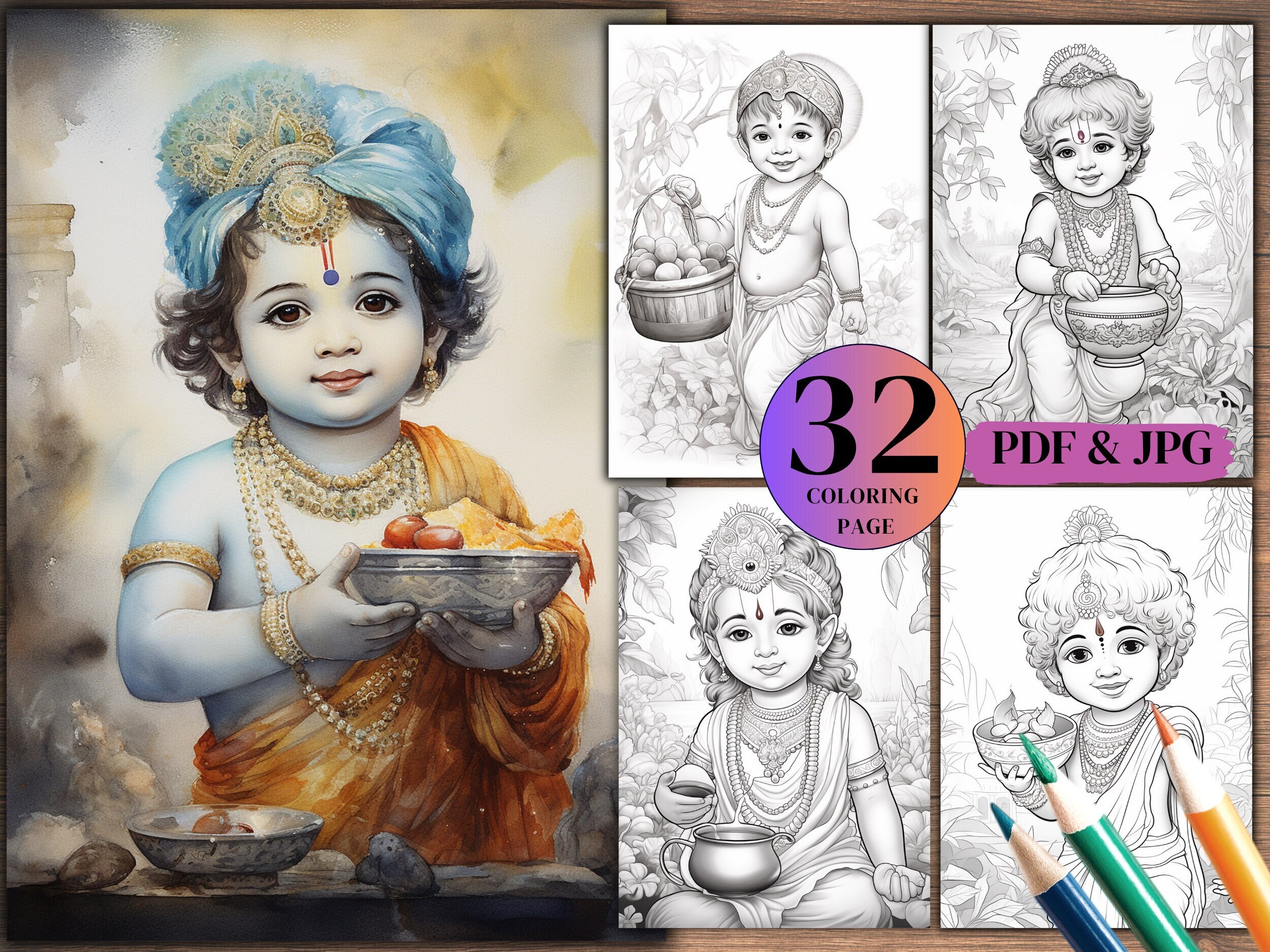Baby krishna hands coloring page hanuman printable krishna lord hanuman goddess durga grayscale coloring pages pdf jpge files