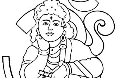 Shri krishna janmashtami coloring printable pages for kids