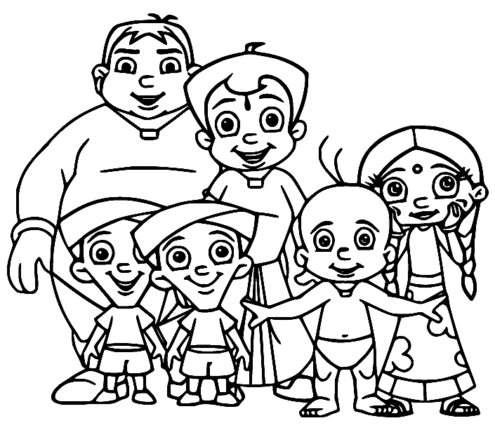 Chhota bheem coloring pages printable for free download