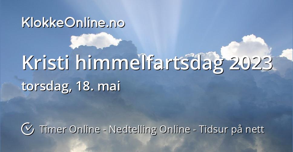 Nãr er kristi himmelfartsdag