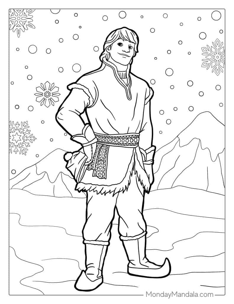 Frozen coloring pages free pdf printables