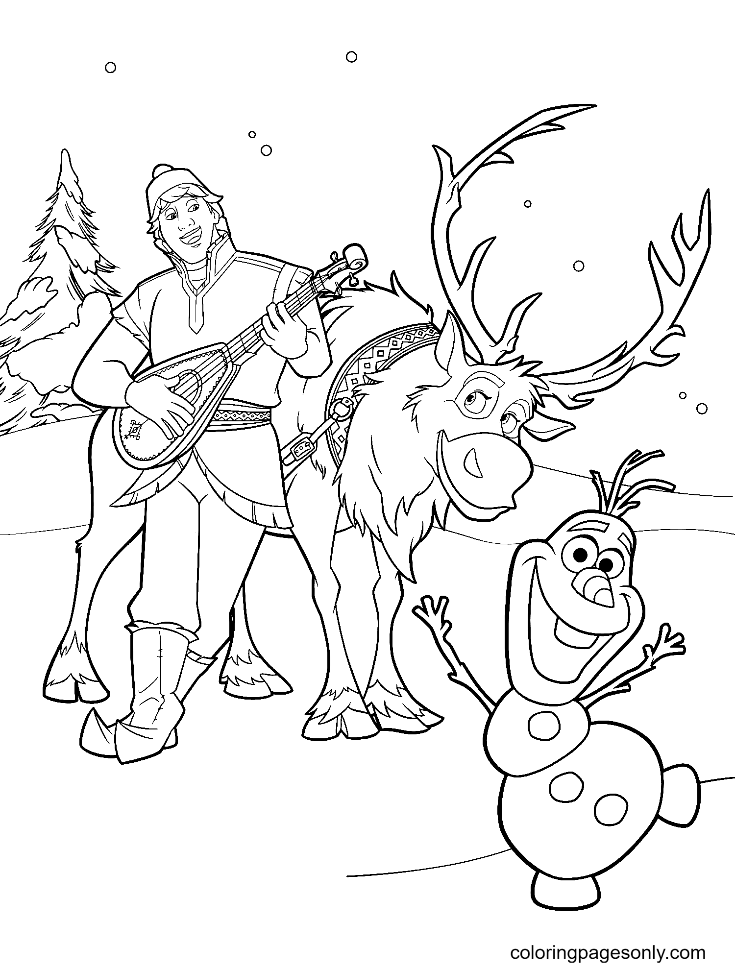 Kristoff coloring pages printable for free download