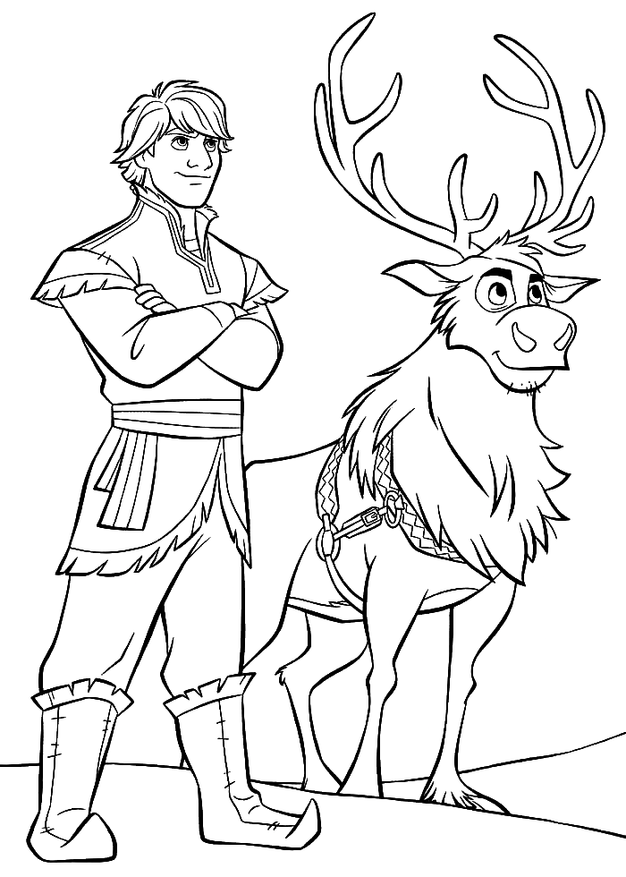 Kristoff coloring pages printable for free download