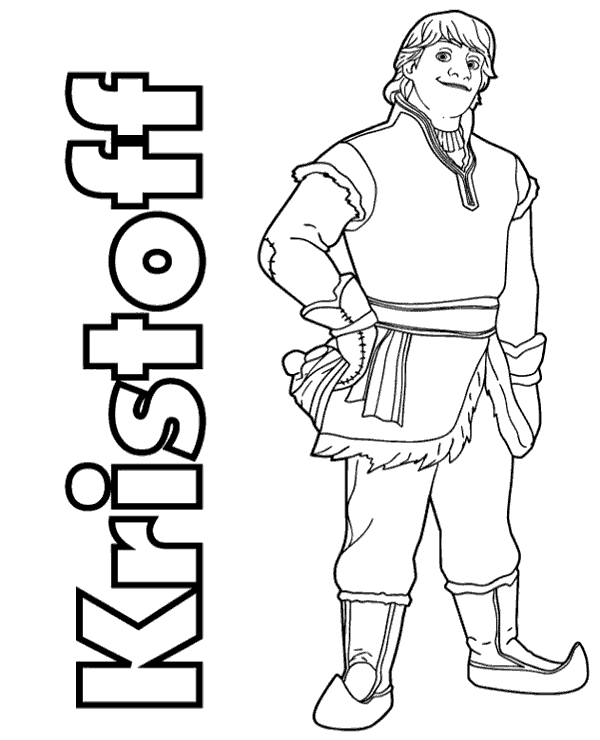 Print kristoff coloring page sheet