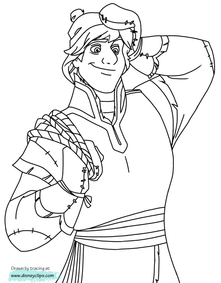 Frozen kristoff coloring pages