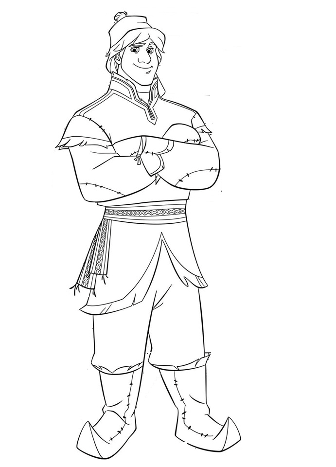 Kristoff frozen coloring pages