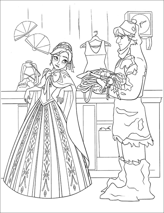 Frozen coloring page s