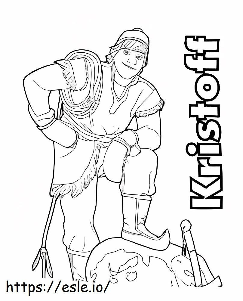 Awesome kristoff coloring page