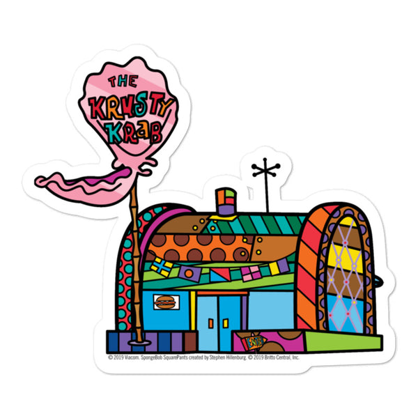 The krusty krab britto sticker â spongebob squarepants shop