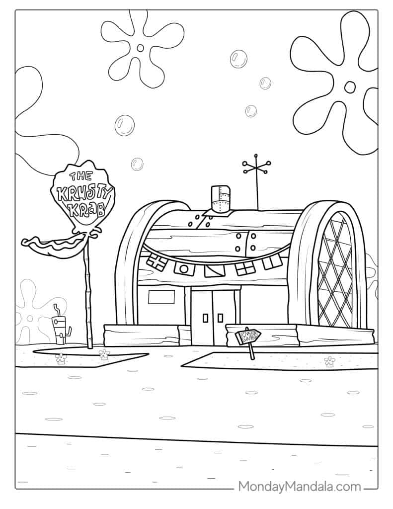 Spongebob coloring pages free pdf printables