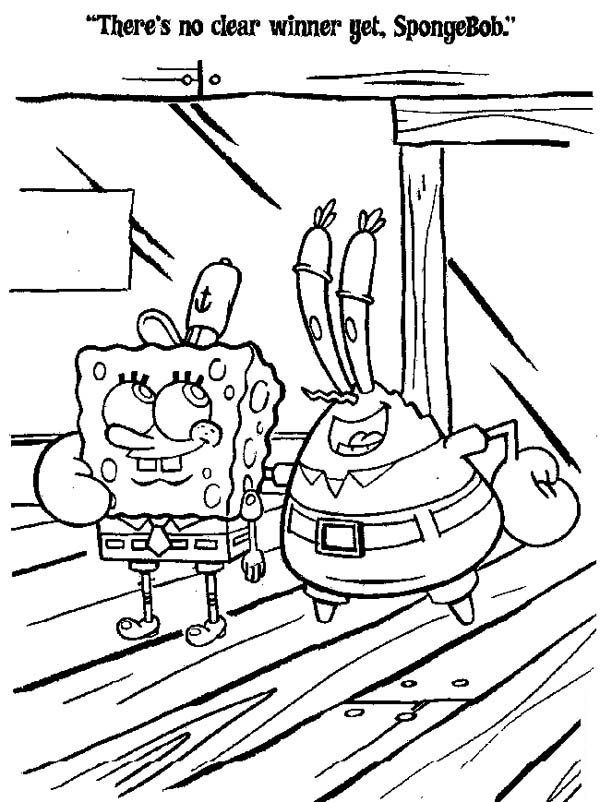 Mr krabs forting spongebob in krusty krab coloring page color luna spongebob coloring mr krabs spongebob mr krabs